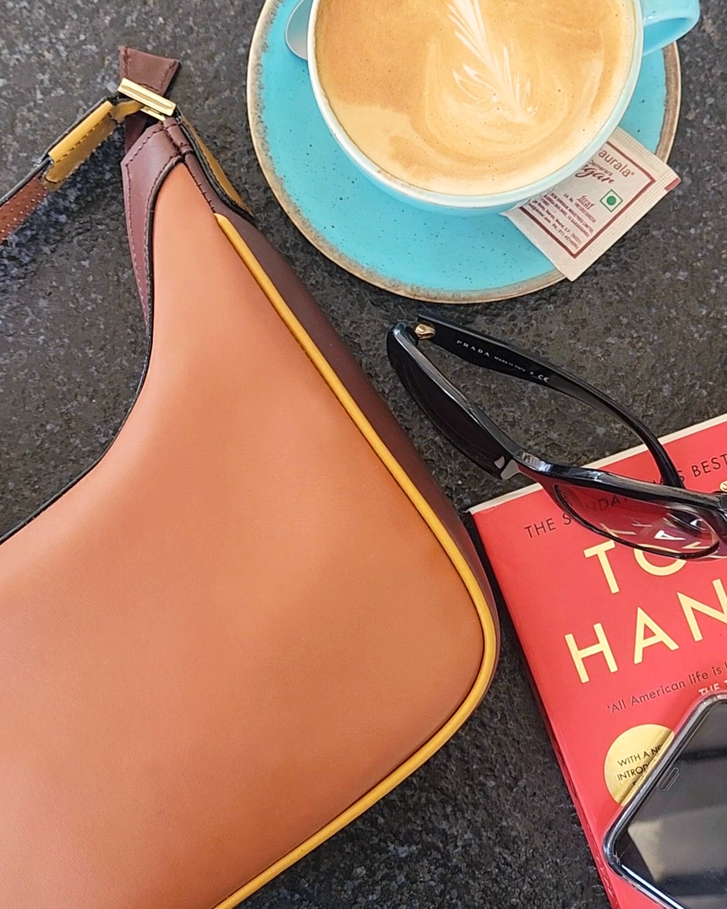 Tan Spacious Shoulder Handbag
