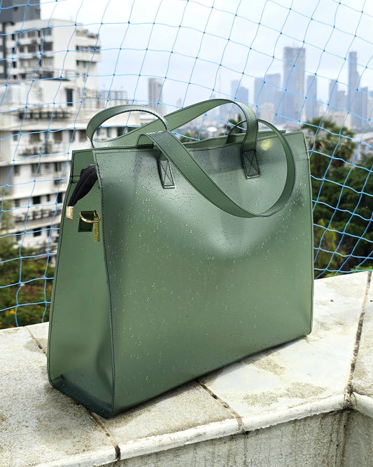 Mermaid Tote Bag, Large, Hunter Green