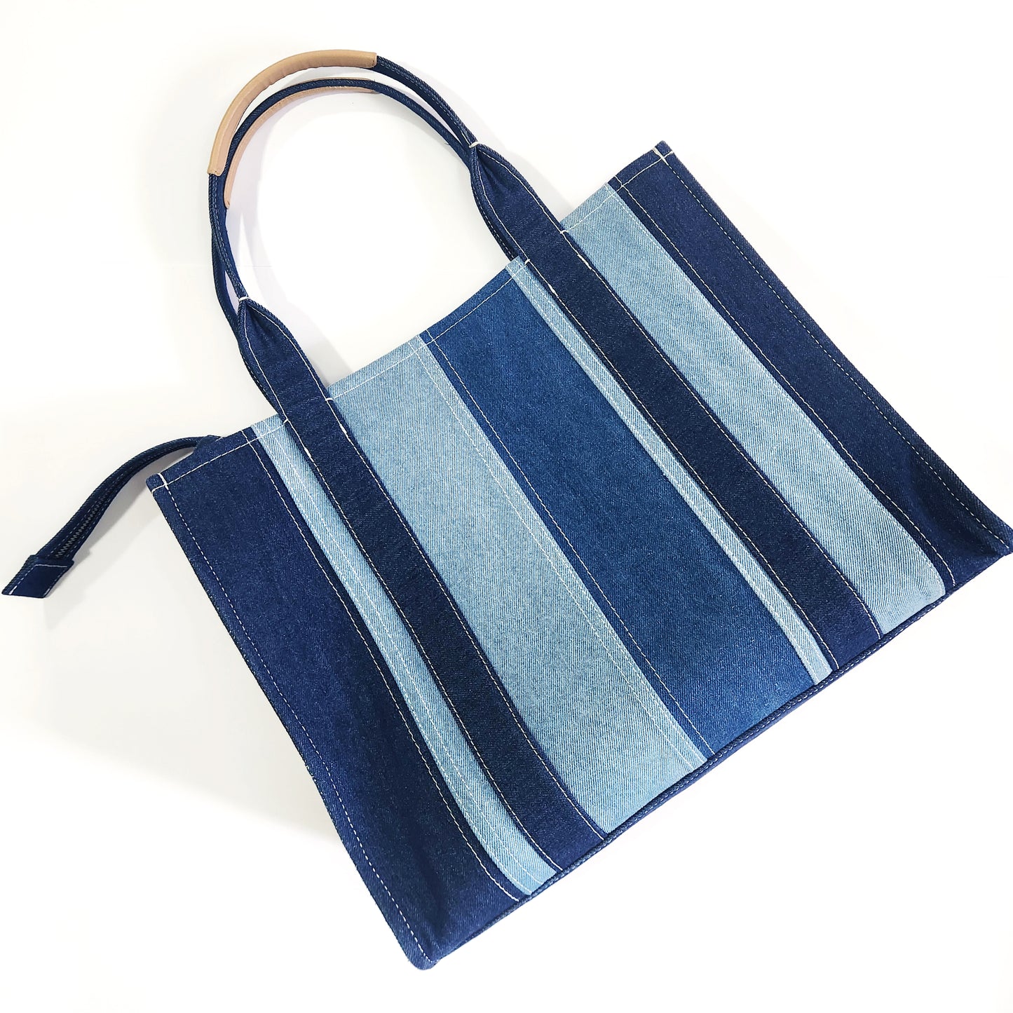 Denim blue totebag large handbag shop work tote