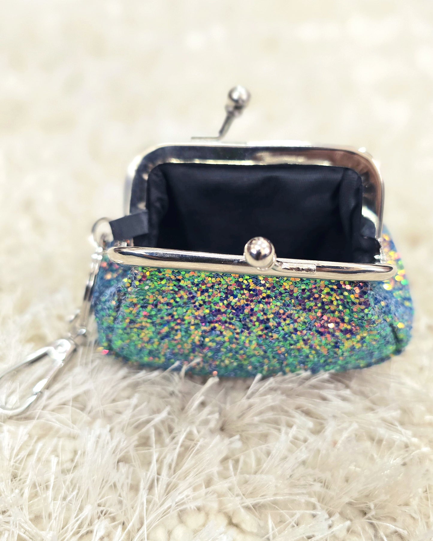 Old School Coin Pouch, Glitter