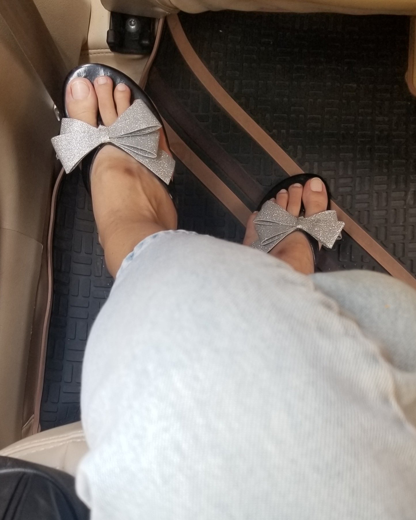 Glitter Bow Flats