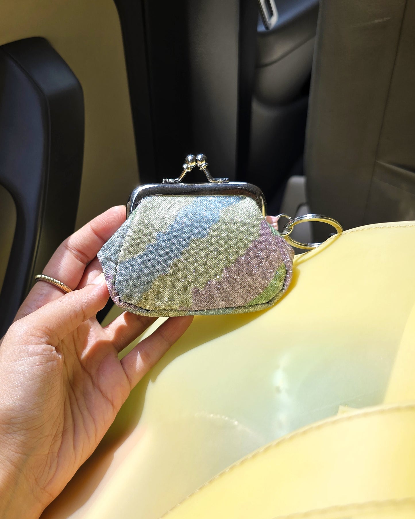 Old School Coin Pouch, Rainbow