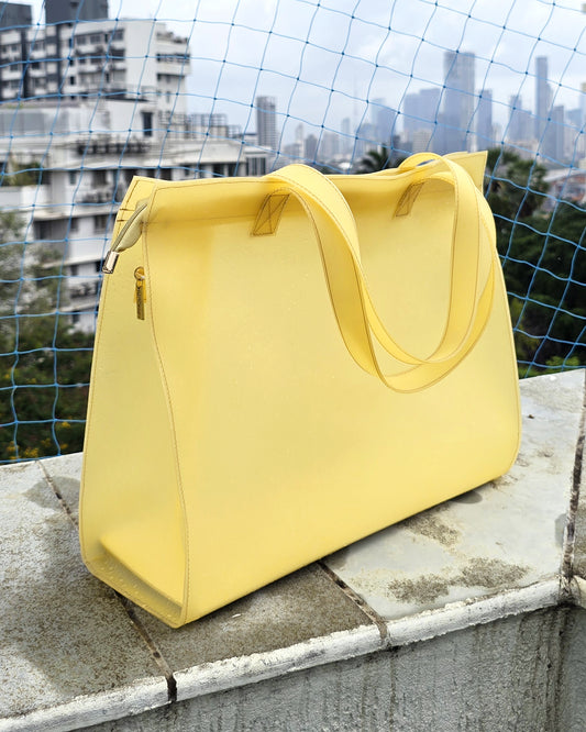 Mermaid Tote Bag, Large, Butter Yellow