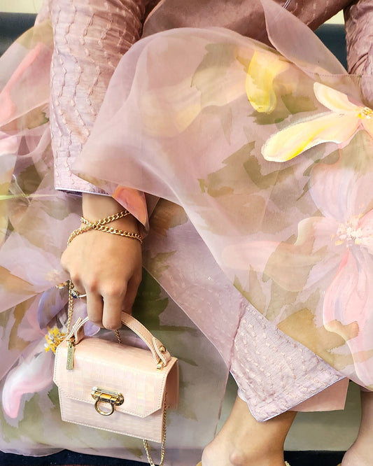Light Pink Mini Party Bag Wedding Statement Handbag 1