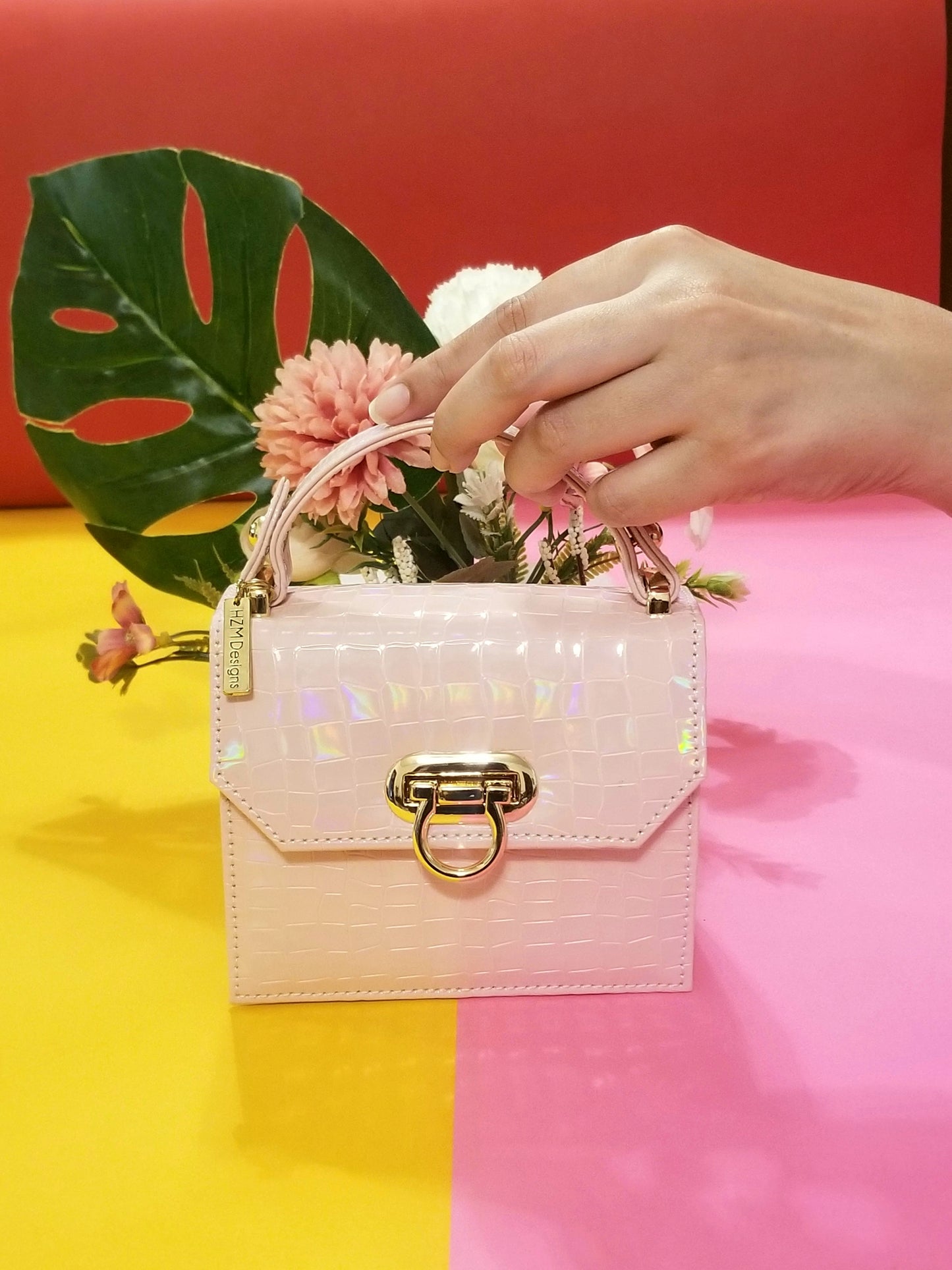 Light Pink Mini Party Bag Wedding Statement Handbag 2
