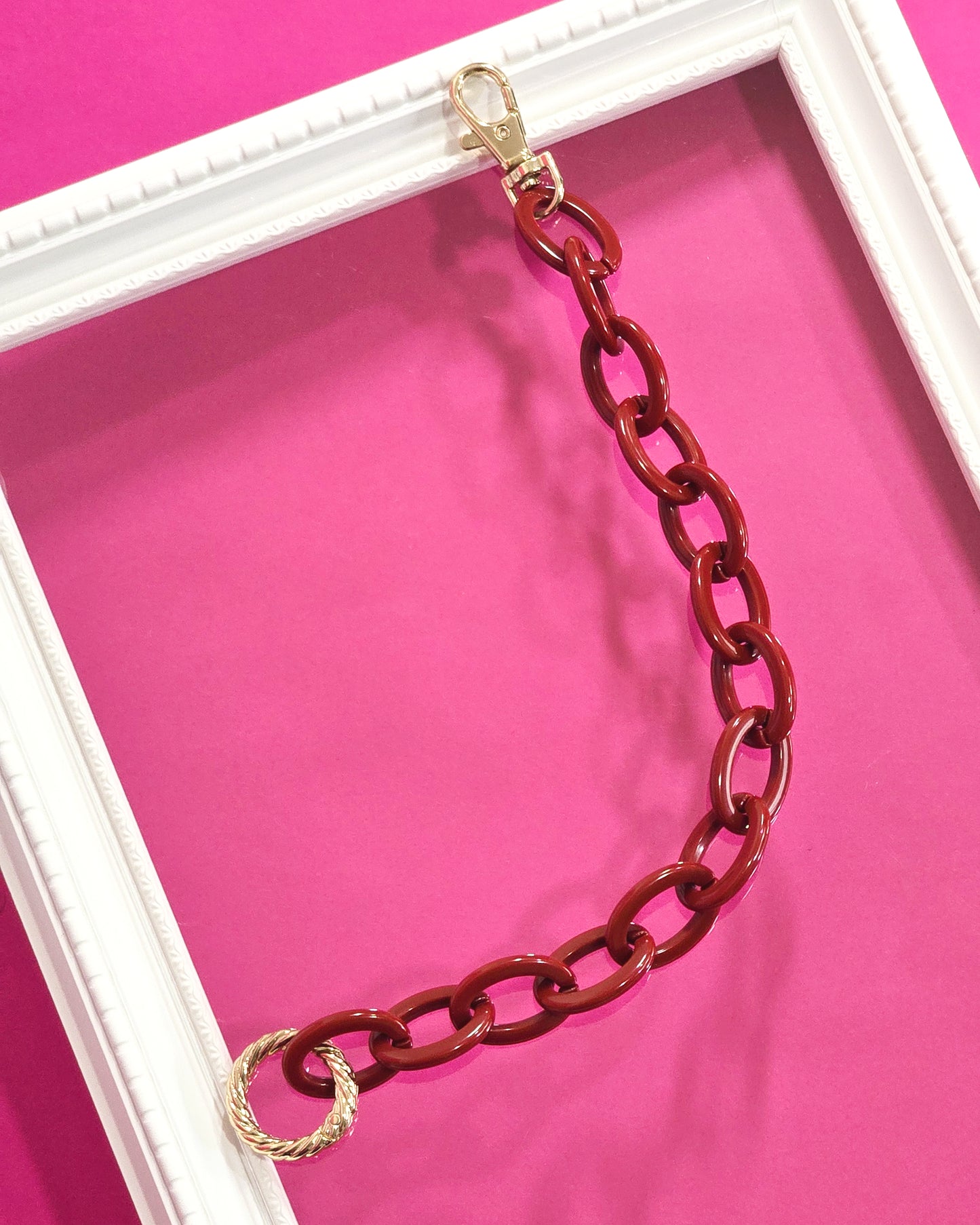 Deep Red Acrylic Chain - Handbag Accessory